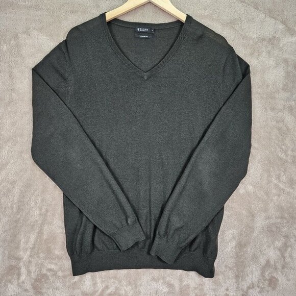 Tiger Of Sweden Fine Italian Yarn Sweater Mens Size L Green Pullover Long Sleeve - Picture 1 of 10
